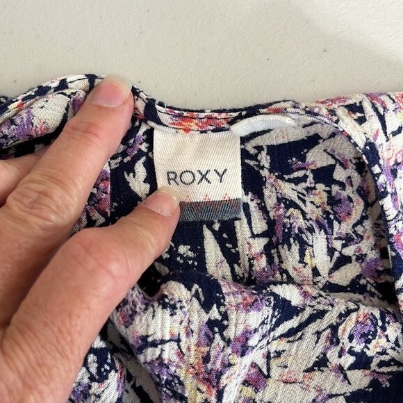 Roxy Swing Capella Dress Americano Blue Print Size Small - Picture 8 of 13